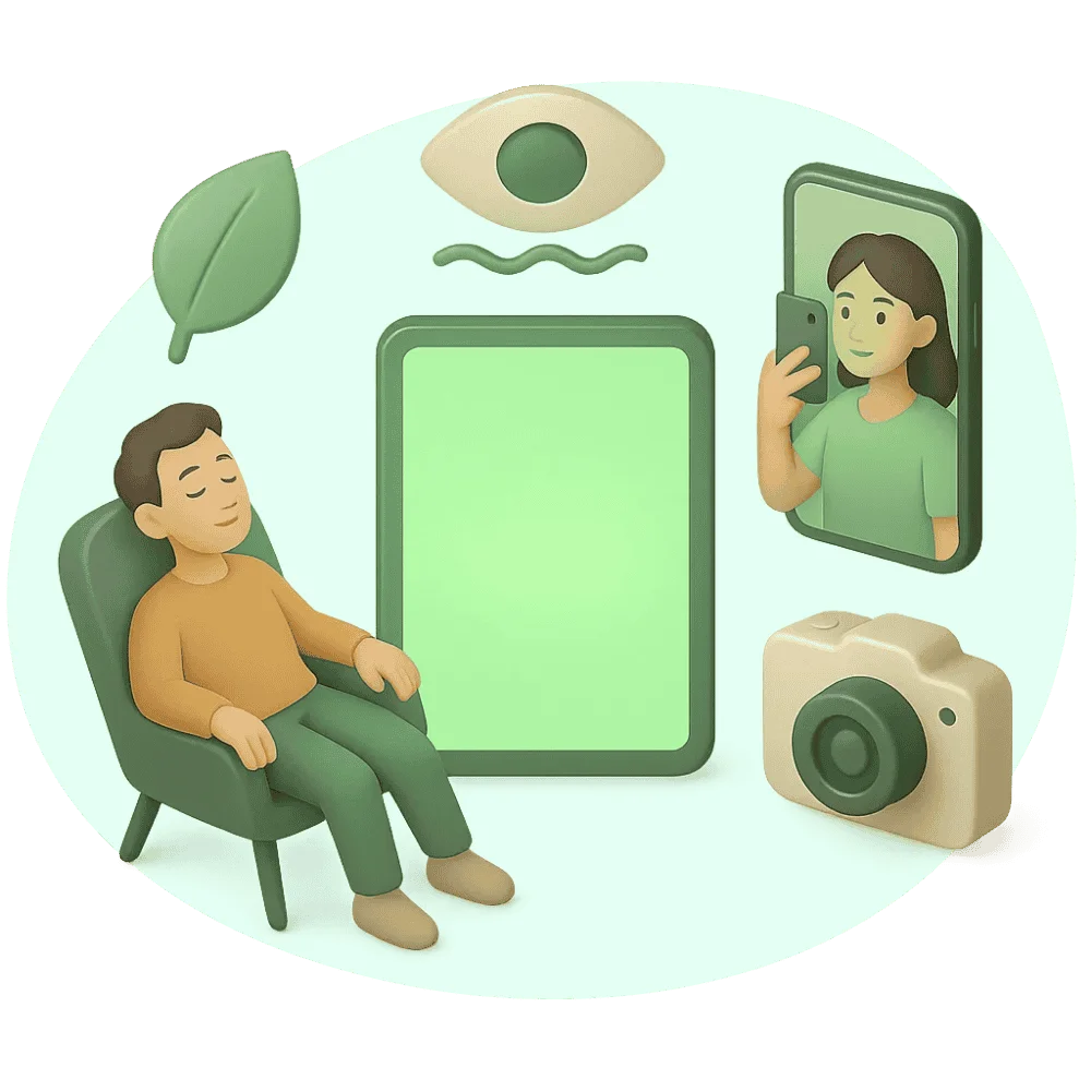 Soothing Visual Experience with Green Display
I’ve noticed green is a calm color. Staring at a green screen can feel peaceful and help you chill out after a long day.Relax and Reduce Eye Strain
If your eyes feel tired from screens, using a green background might help. It’s softer and easier on your eyes than bright white or blue.Green Light for Video Calls or Selfies
Green Screen Online for Relaxation and Looks