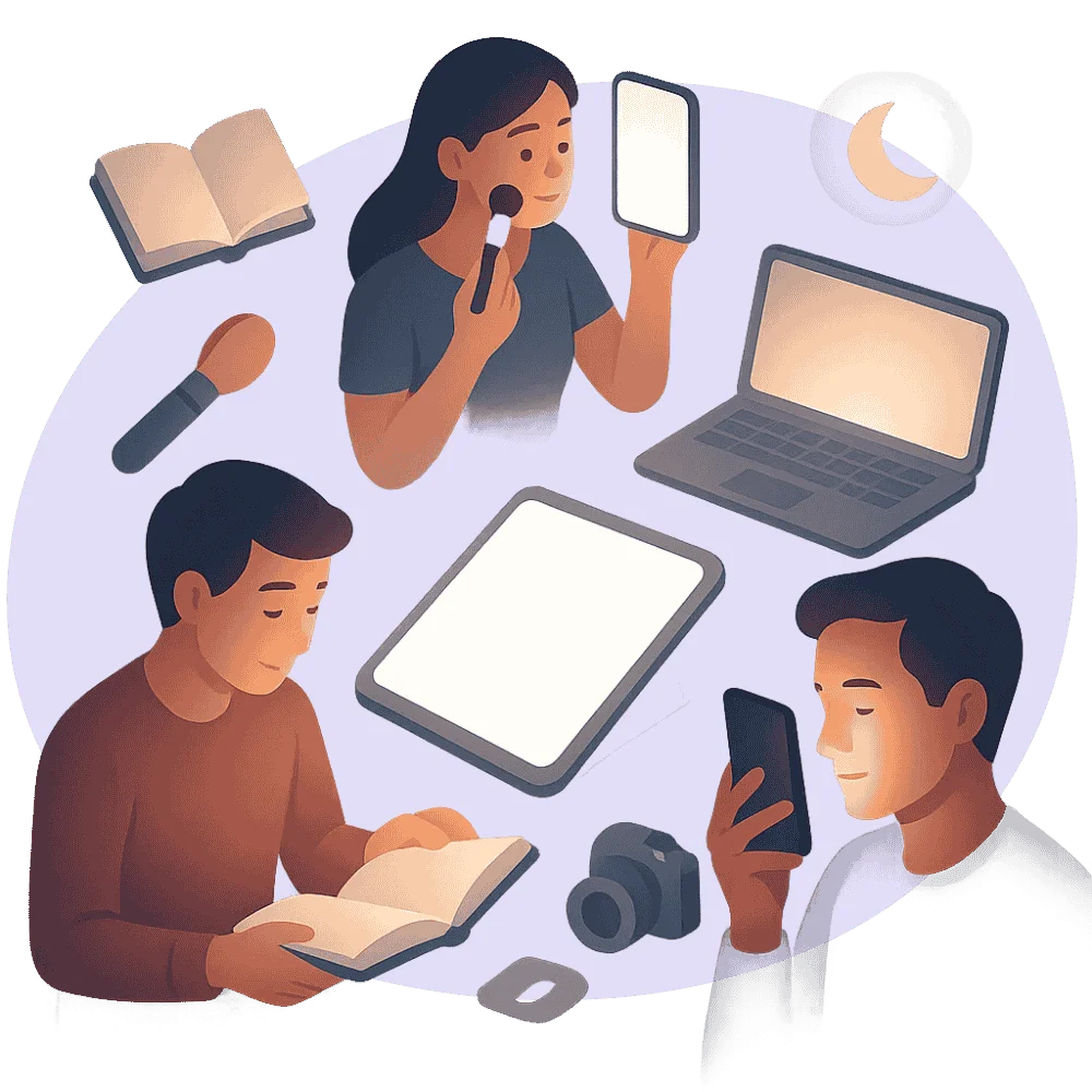 White Screen Uses for Eye Comfort and Light Therapy